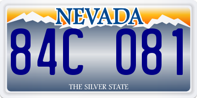 NV license plate 84C081