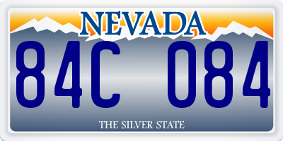 NV license plate 84C084