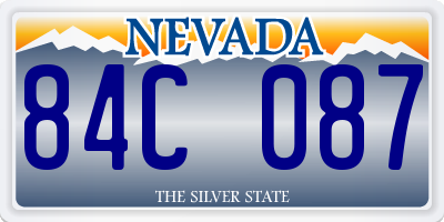 NV license plate 84C087