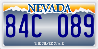 NV license plate 84C089