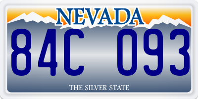 NV license plate 84C093