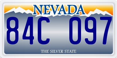 NV license plate 84C097