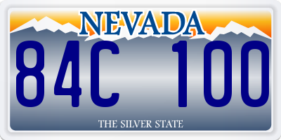 NV license plate 84C100