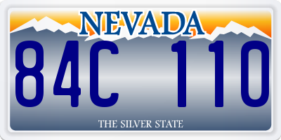 NV license plate 84C110