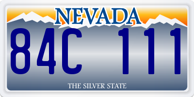 NV license plate 84C111