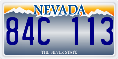 NV license plate 84C113
