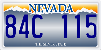 NV license plate 84C115