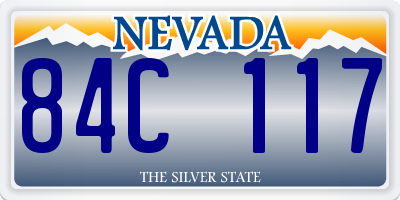 NV license plate 84C117