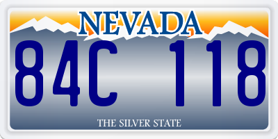 NV license plate 84C118