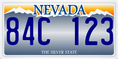 NV license plate 84C123