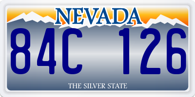 NV license plate 84C126