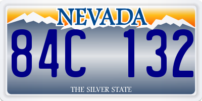 NV license plate 84C132