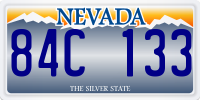 NV license plate 84C133