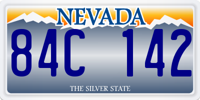 NV license plate 84C142