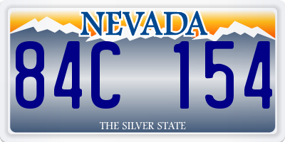 NV license plate 84C154