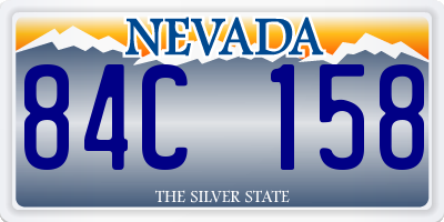 NV license plate 84C158