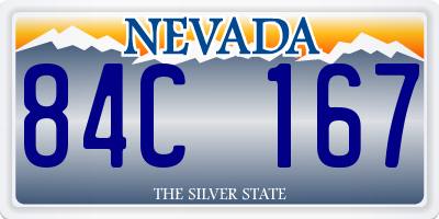 NV license plate 84C167