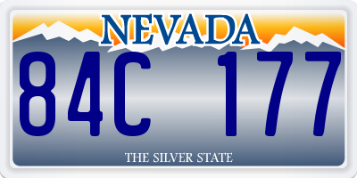 NV license plate 84C177