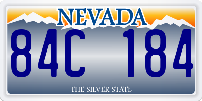 NV license plate 84C184