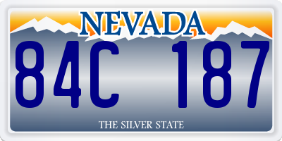 NV license plate 84C187