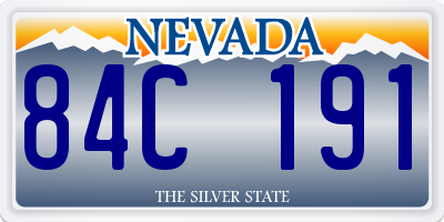 NV license plate 84C191