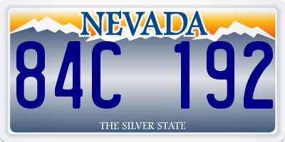NV license plate 84C192