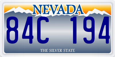 NV license plate 84C194