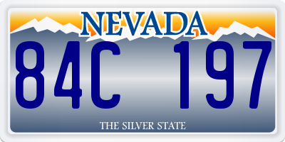 NV license plate 84C197