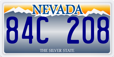 NV license plate 84C208