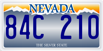 NV license plate 84C210