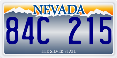 NV license plate 84C215