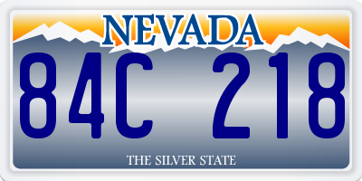 NV license plate 84C218