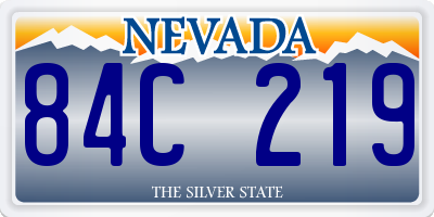 NV license plate 84C219