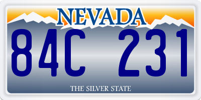 NV license plate 84C231