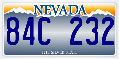 NV license plate 84C232