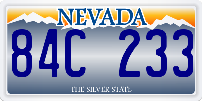 NV license plate 84C233