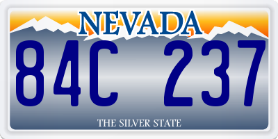 NV license plate 84C237
