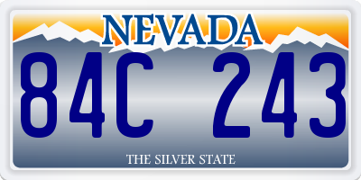 NV license plate 84C243