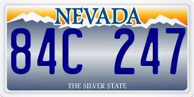 NV license plate 84C247