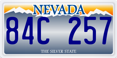 NV license plate 84C257