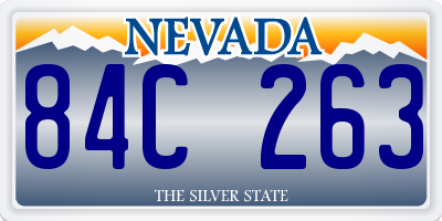 NV license plate 84C263