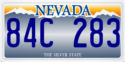 NV license plate 84C283