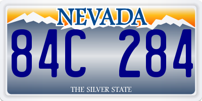 NV license plate 84C284