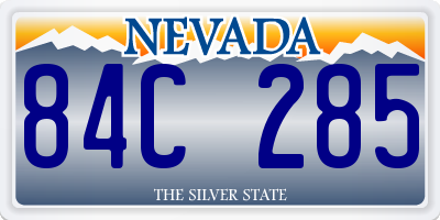 NV license plate 84C285