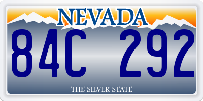 NV license plate 84C292