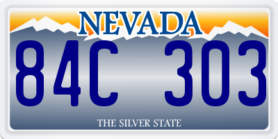 NV license plate 84C303