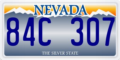 NV license plate 84C307