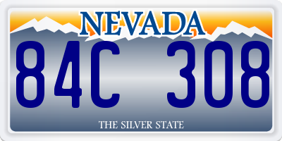 NV license plate 84C308