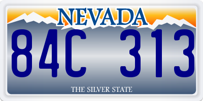 NV license plate 84C313