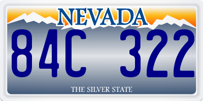 NV license plate 84C322